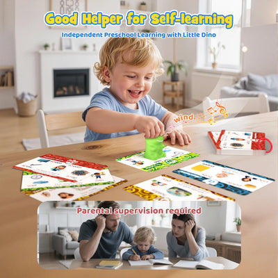 Kalvro™ Dino Interactive Reading Pen Talking Cards Set