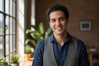 A young adult hispanic man